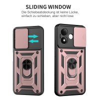 Outdoor Hülle Xiaomi Redmi Note 17 Pro 5G Handyhülle Kameraschutz Ringhalter Rosegold