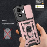 Outdoor Panzer Hülle für Honor 600 Smart Handyhülle mit Slide Kameraschutz Ringhalter Rosegold