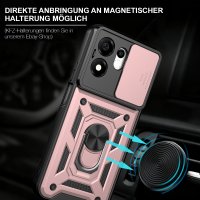 Outdoor Panzer Hülle für Honor 600 Smart Handyhülle mit Slide Kameraschutz Ringhalter Rosegold