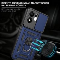 Outdoor Panzer Hülle für Honor 600 Smart Handyhülle mit Slide Kameraschutz Ringhalter Blau