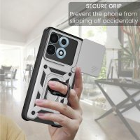 Outdoor Hülle für Motorola Edge 70 Max Kameraschutz Ring Case Stoßfest Silber