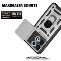 Outdoor Hülle für Motorola Edge 70 Max Kameraschutz Ring Case Stoßfest Silber
