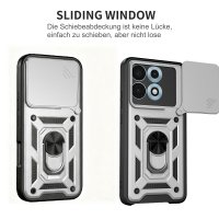 Outdoor Hülle für Motorola Edge 70 Max Kameraschutz Ring Case Stoßfest Silber