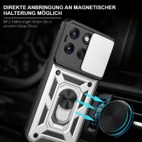 Outdoor Hülle für Motorola Edge 70 Fusion Kameraschutz Ring Case Stoßfest Silber