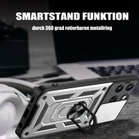 Outdoor Hülle für Motorola Edge 70 Fusion Kameraschutz Ring Case Stoßfest Silber