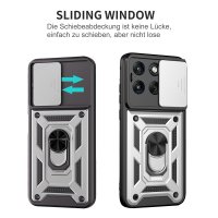 Outdoor Hülle für Motorola Edge 70 Fusion Kameraschutz Ring Case Stoßfest Silber