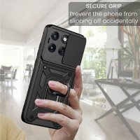 Outdoor Hülle für Motorola Edge 70 Fusion Kameraschutz Ring Case Schwarz
