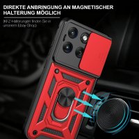 Outdoor Hülle für Motorola Edge 70 Fusion Kameraschutz Ring Case Stoßfest Rot
