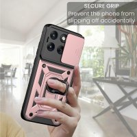 Outdoor Hülle für Motorola Edge 70 Fusion Kameraschutz Ring Case Rosegold