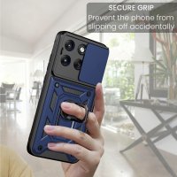 Outdoor Hülle für Motorola Edge 70 Fusion Kameraschutz Ring Case Stoßfest Blau