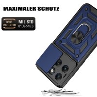 Outdoor Hülle für Motorola Edge 70 Fusion Kameraschutz Ring Case Stoßfest Blau