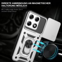 Outdoor Hülle für Motorola Edge 70 Pro Kameraschutz Ring Case Stoßfest Silber