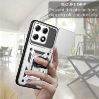 Outdoor Hülle für Motorola Edge 70 Pro Kameraschutz Ring Case Stoßfest Silber