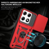Outdoor Hülle für Motorola Edge 70 Pro Kameraschutz Ring Case Stoßfest Rot