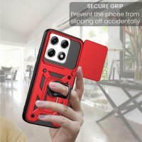 Outdoor Hülle für Motorola Edge 70 Pro Kameraschutz Ring Case Stoßfest Rot