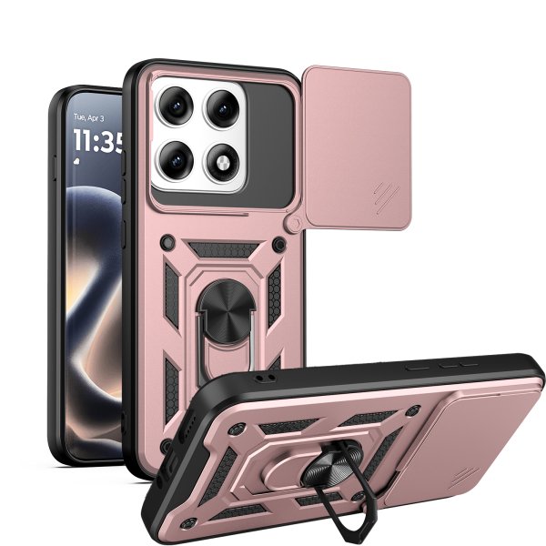 Outdoor Hülle für Motorola Edge 70 Pro Kameraschutz Ring Case Stoßfest Rosegold