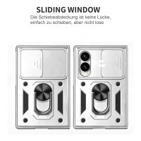 Outdoor Panzer Hülle mit Kameraschutz Ringhalter für Samsung Galaxy Z Fold 8 Silber