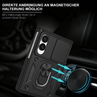 Outdoor Panzer Hülle mit Kameraschutz Ringhalter für Samsung Galaxy Z Fold 8 Schwarz