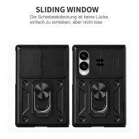 Outdoor Panzer Hülle mit Kameraschutz Ringhalter für Samsung Galaxy Z Fold 8 Schwarz