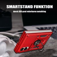 Outdoor Panzer Hülle mit Kameraschutz Ringhalter für Samsung Galaxy Z Fold 8 Rot