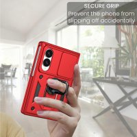 Outdoor Panzer Hülle mit Kameraschutz Ringhalter für Samsung Galaxy Z Fold 8 Rot