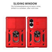 Outdoor Panzer Hülle mit Kameraschutz Ringhalter für Samsung Galaxy Z Fold 8 Rot