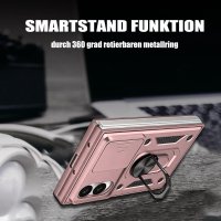 Outdoor Panzer Hülle mit Kameraschutz Ringhalter für Samsung Galaxy Z Fold 8 Rosegold