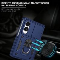 Outdoor Panzer Hülle mit Kameraschutz Ringhalter für Samsung Galaxy Z Fold 8 Blau