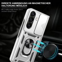 Outdoor Panzer Hülle mit Kameraschutz Ringhalter für Samsung Galaxy Z Fold 8 Ultra Silber