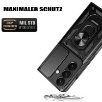 Outdoor Panzer Hülle mit Kameraschutz Ringhalter für Samsung Galaxy Z Fold 8 Ultra Schwarz