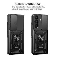 Outdoor Panzer Hülle mit Kameraschutz Ringhalter für Samsung Galaxy Z Fold 8 Ultra Schwarz