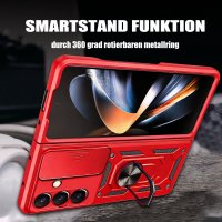 Outdoor Panzer Hülle mit Kameraschutz Ringhalter für Samsung Galaxy Z Fold 8 Ultra Rot