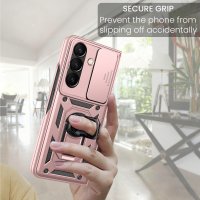 Outdoor Panzer Hülle mit Kameraschutz Ringhalter für Samsung Galaxy Z Fold 8 Ultra Rosegold