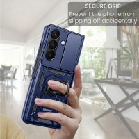 Outdoor Panzer Hülle mit Kameraschutz Ringhalter für Samsung Galaxy Z Fold 8 Ultra Blau