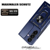 Outdoor Panzer Hülle mit Kameraschutz Ringhalter für Samsung Galaxy Z Fold 8 Ultra Blau