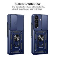 Outdoor Panzer Hülle mit Kameraschutz Ringhalter für Samsung Galaxy Z Fold 8 Ultra Blau