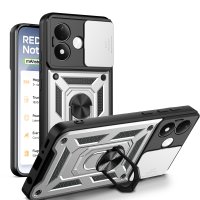 Outdoor Hülle Xiaomi Redmi Note 17 4G / 5G Handyhülle Kameraschutz Ringhalter Silber