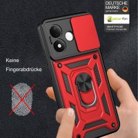 Outdoor Hülle Xiaomi Redmi Note 17 4G / 5G Handyhülle Kameraschutz Ringhalter Rot
