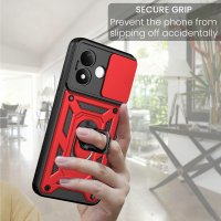 Outdoor Hülle Xiaomi Redmi Note 17 4G / 5G Handyhülle Kameraschutz Ringhalter Rot