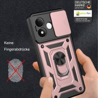 Outdoor Hülle Xiaomi Redmi Note 17 4G / 5G Handyhülle Kameraschutz Ringhalter Rosegold