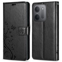 Hülle für Xiaomi Redmi 17C Handyhülle mit [Standfunktion][Kartenfächern] Schwarz