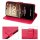 Hülle für Xiaomi Redmi 17C Handyhülle mit [Standfunktion][Kartenfächern] Rot