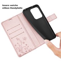 Hülle für Xiaomi Redmi 17C Handyhülle mit [Standfunktion][Kartenfächern] Rosegold