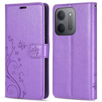 Hülle für Xiaomi Redmi 17C Handyhülle mit [Standfunktion][Kartenfächern] Lila