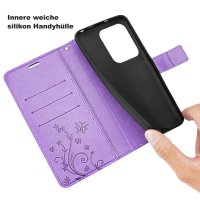 Hülle für Xiaomi Redmi 17C Handyhülle mit [Standfunktion][Kartenfächern] Lila