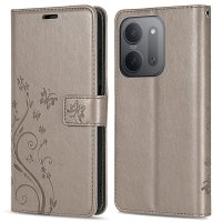 Hülle für Xiaomi Redmi 17C Handyhülle mit [Standfunktion][Kartenfächern] Grau