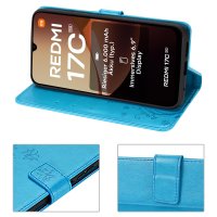 Hülle für Xiaomi Redmi 17C Handyhülle mit [Standfunktion][Kartenfächern] Blau