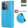 Hülle für Xiaomi Redmi 17C Handyhülle mit [Standfunktion][Kartenfächern] Blau