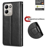 Hülle für Xiaomi Redmi 17 4G / 5G Handyhülle mit [Standfunktion][Kartenfächern] Schwarz
