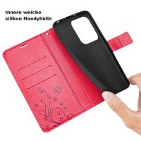 Hülle für Xiaomi Redmi 17 4G / 5G Handyhülle mit [Standfunktion][Kartenfächern] Rot